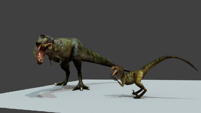 tyrannosaurus_rex_vs_velociraptor_by_frkolv-d9c2fxf.png