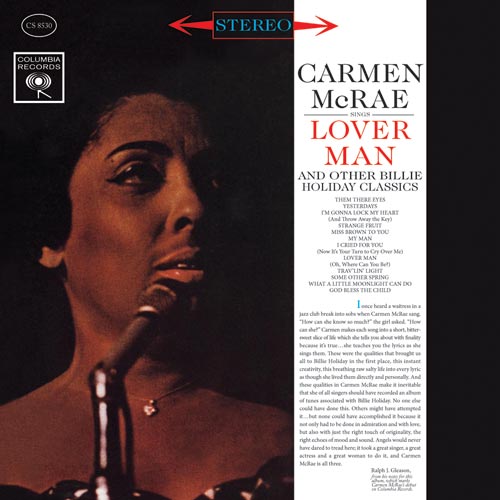 Carmen McRae Sings Lover Man & Other Billie Holiday Classics 180g LP.jpg